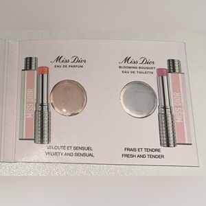 Miss Dior Mini Miss Solid Perfume Sample of Eau de Parfum and Blooming Bouquet.